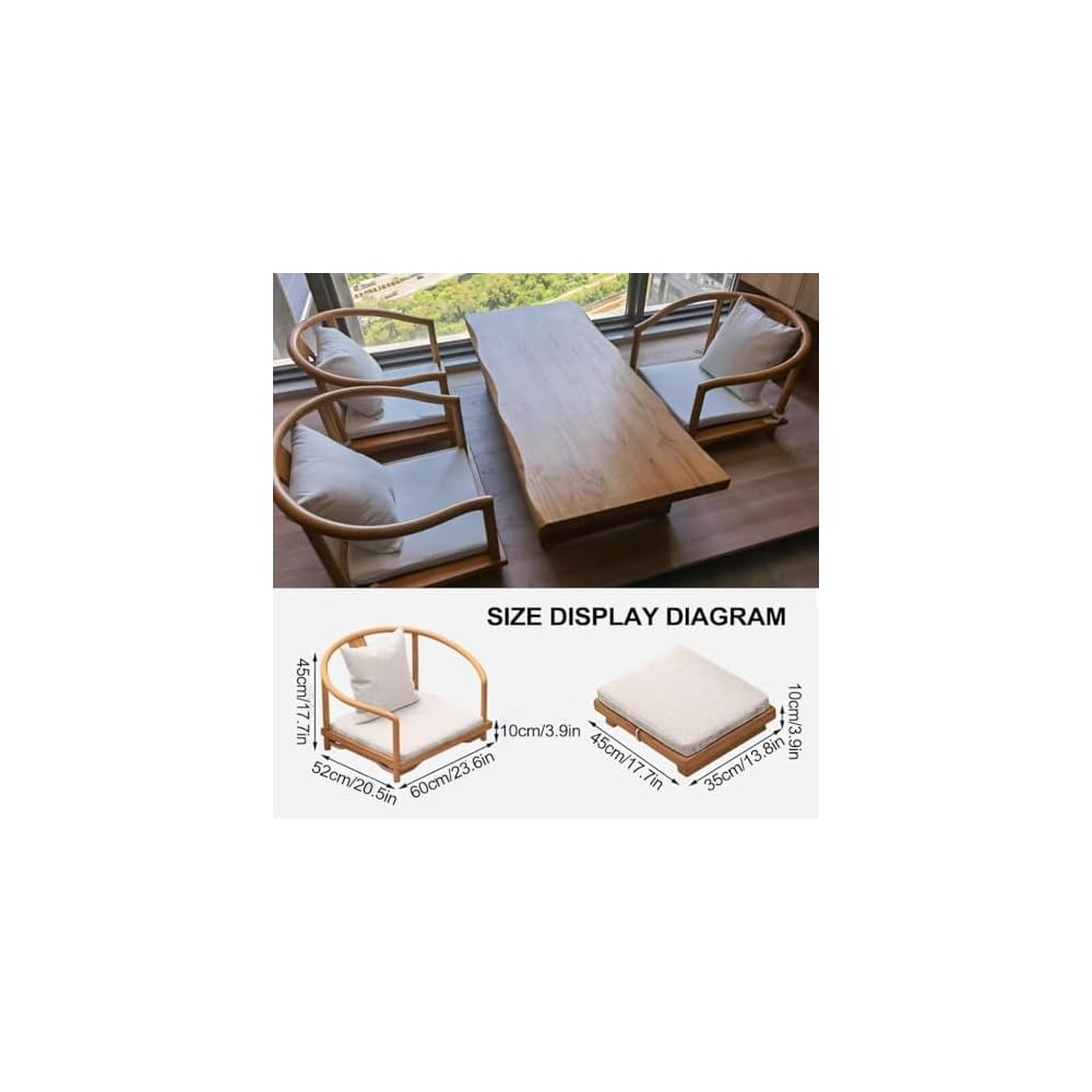 Multifunctional Japanese Floor Chair Vintage Tea Low