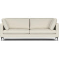 SIMPLIHOME Ava 90" Wide Performance Fabric 3-Seater Sofa in Cream