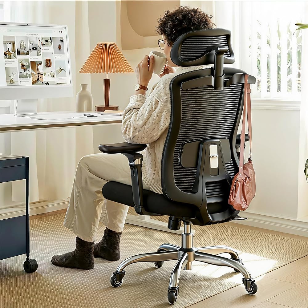 HUANUO Ergonomic Office Chair with 6D Armrests and Lumbar Support